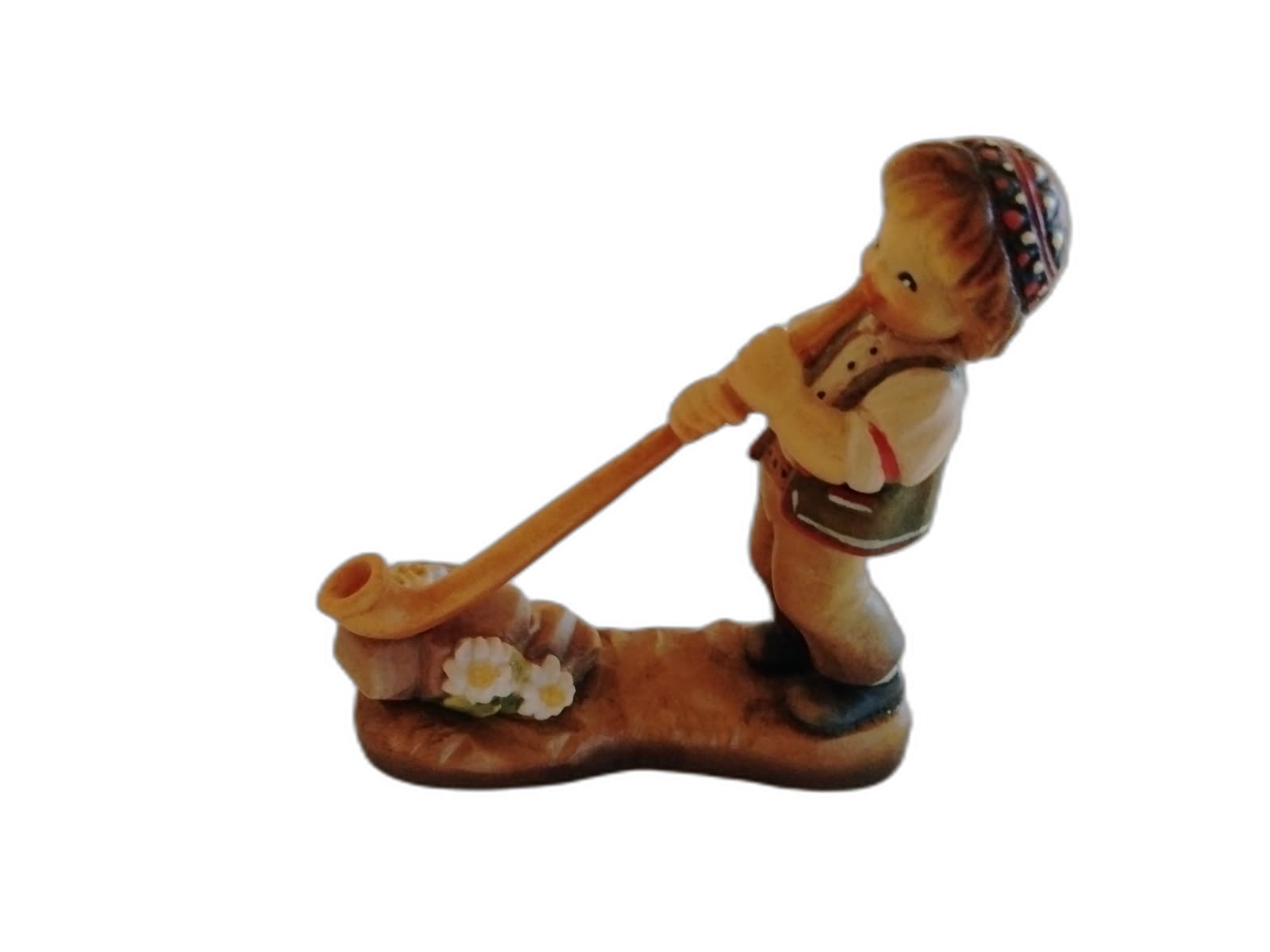 A-167 - Boy Playing an Alpine Horn - Photo 1