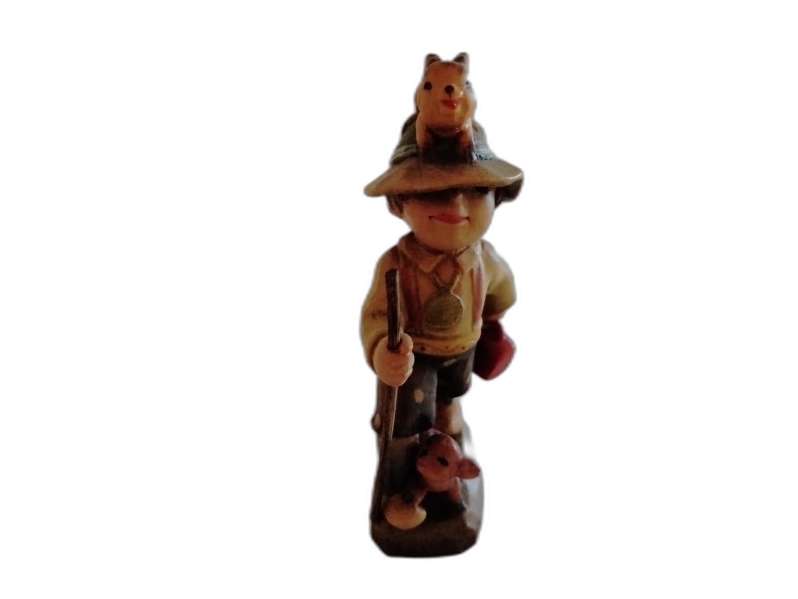 A-185 - Boy with Walking Stick and Squirrels - Photo 2