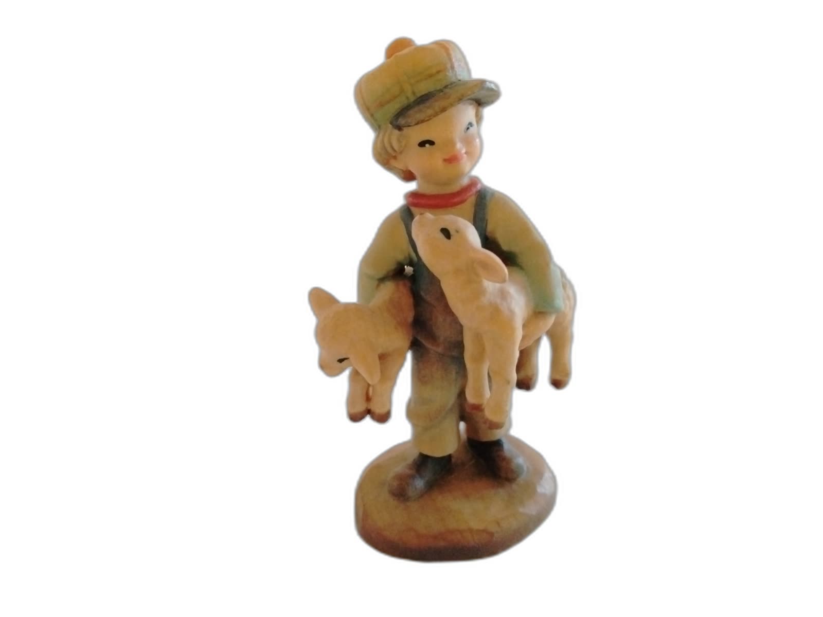 A-186 - Boy Carrying Two Lambs - Photo 1