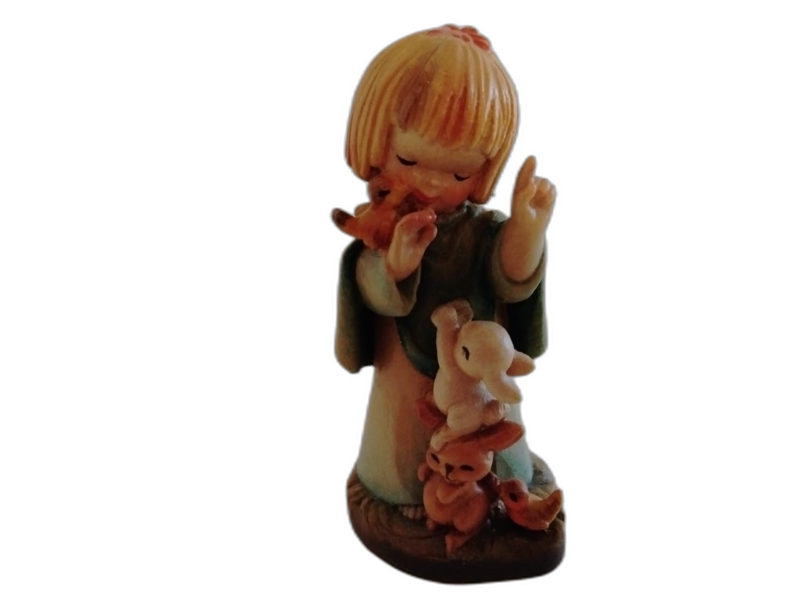 A-193 - Girl with Rabbits and Birds - Photo 1
