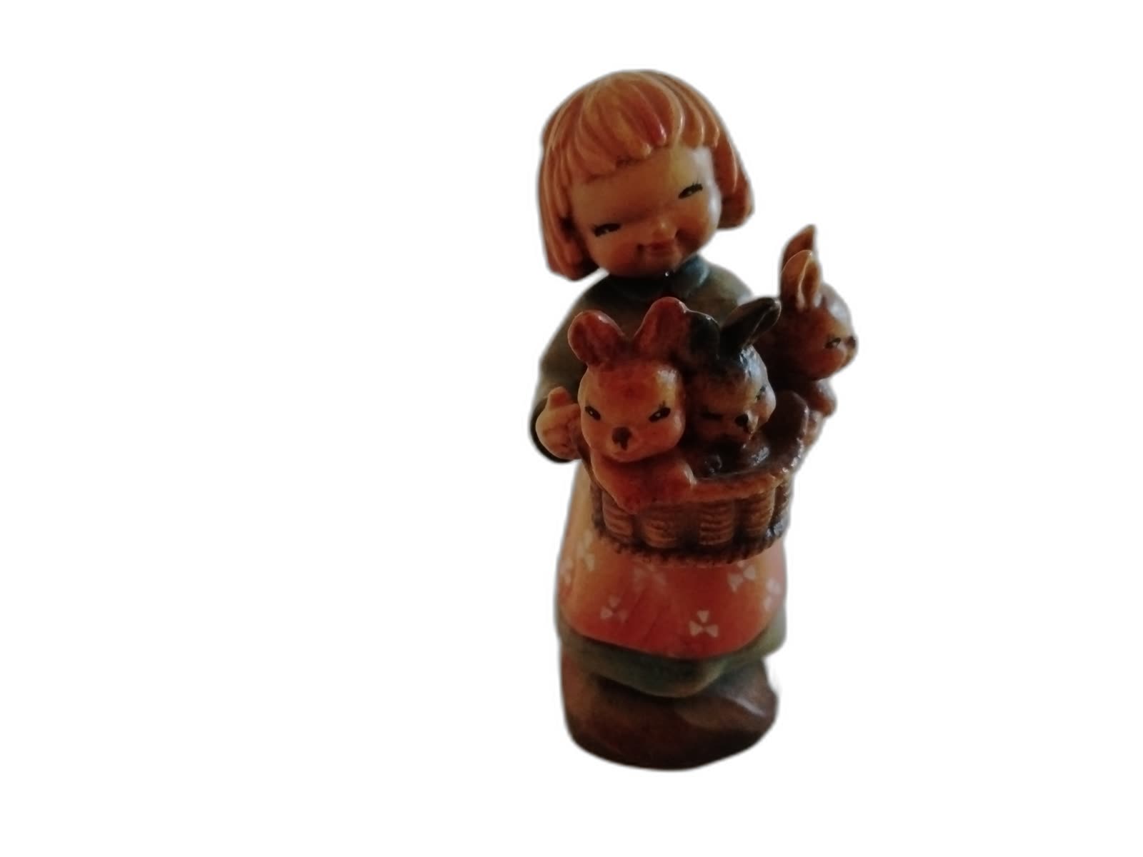 A-210 - Girl Carrying a Basket of Rabbits - Photo 1