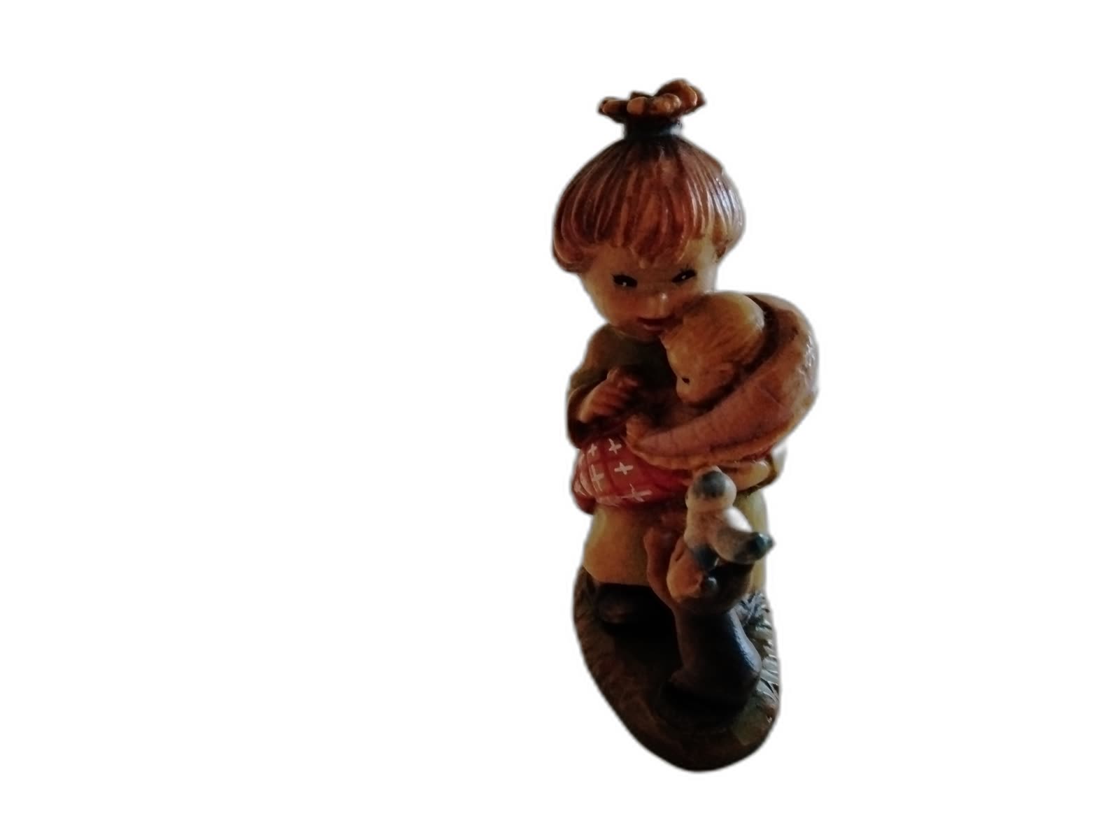 A-214 - Girl Holding Baby with Squirrel and Bird - Photo 2