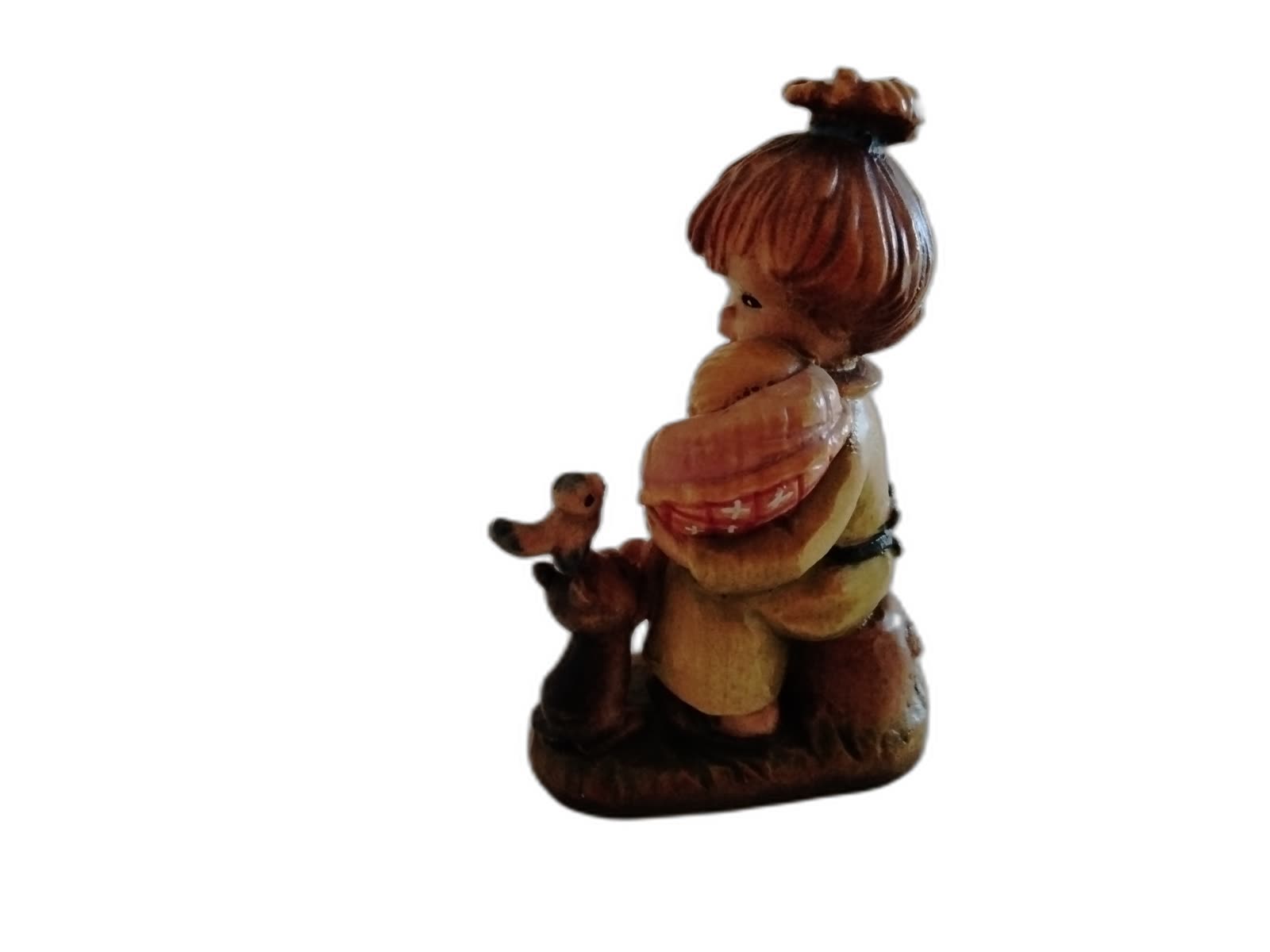 A-214 - Girl Holding Baby with Squirrel and Bird - Photo 3