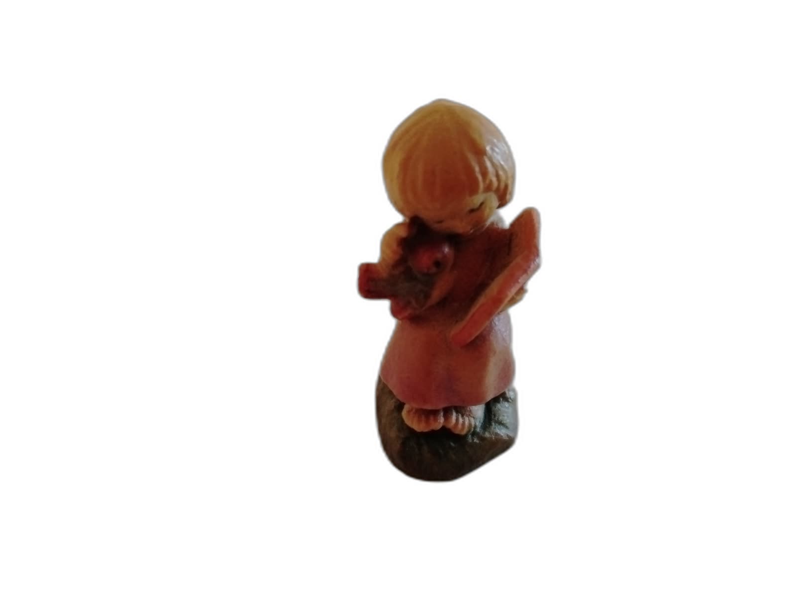 A-217 - Miniature Girl Reading with Bird - Photo 1