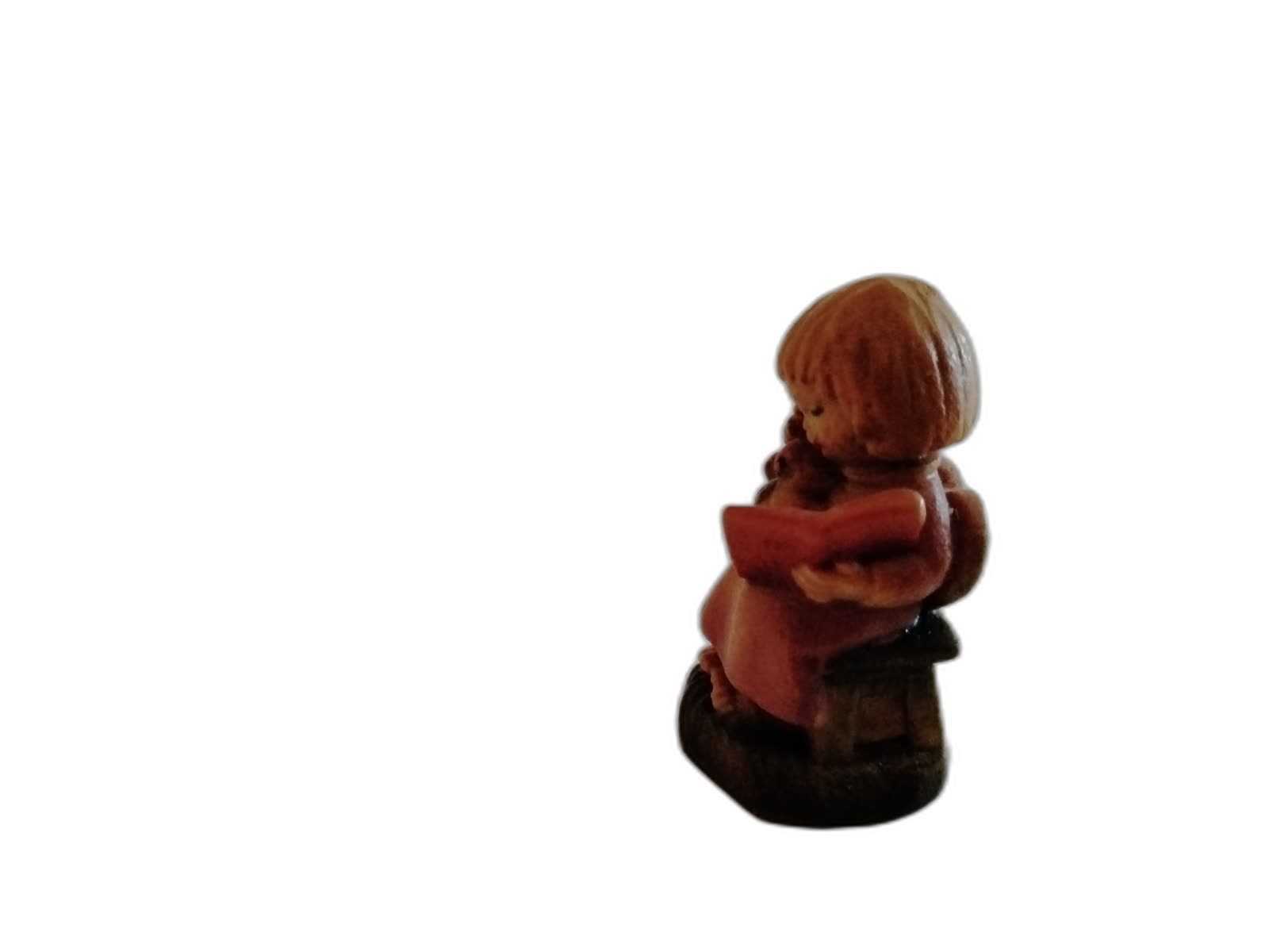 A-217 - Miniature Girl Reading with Bird - Photo 2