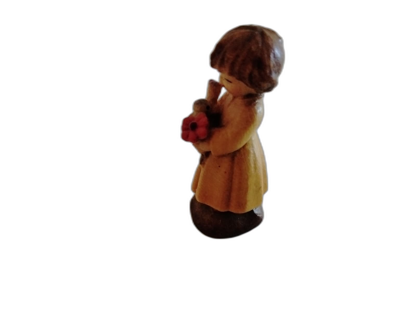 A-218 - Miniature Girl Holding Flower with Bird - Photo 3