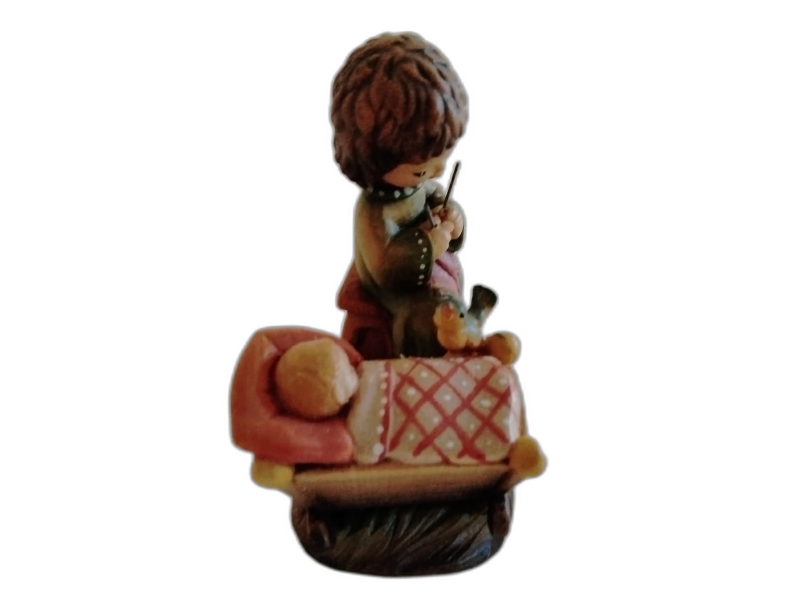 A-224 - Girl Knitting beside Baby Cradle - Photo 3