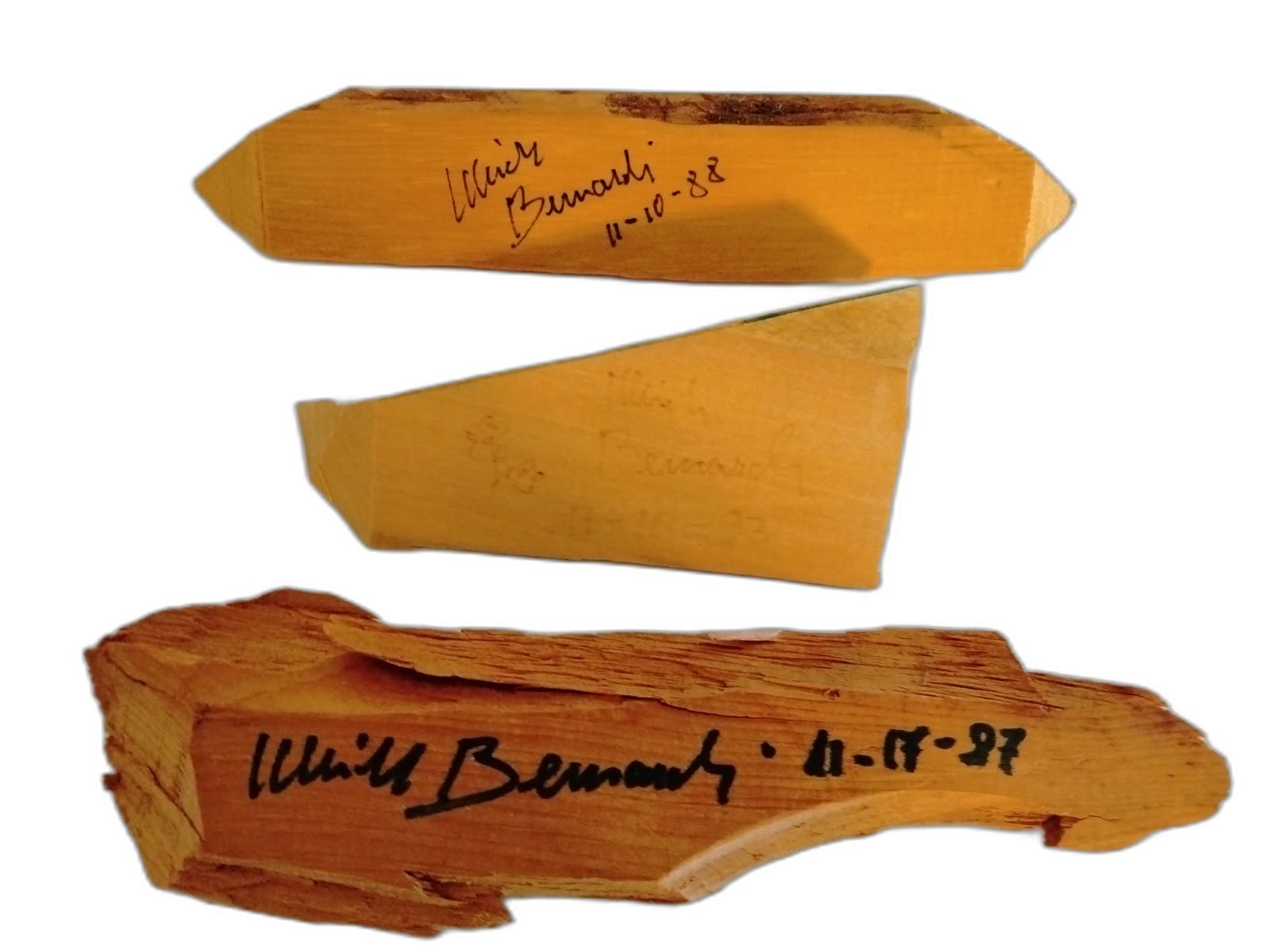 A-227 - Ulrich Bernardi Signed Wood Samples - Set of Three - Photo 4