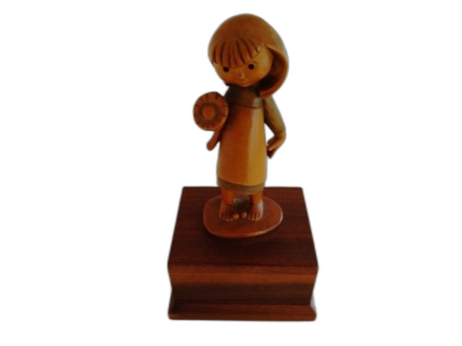 A-238 - Girl Holding Flower Music Box - Muted Colorway - Photo 1