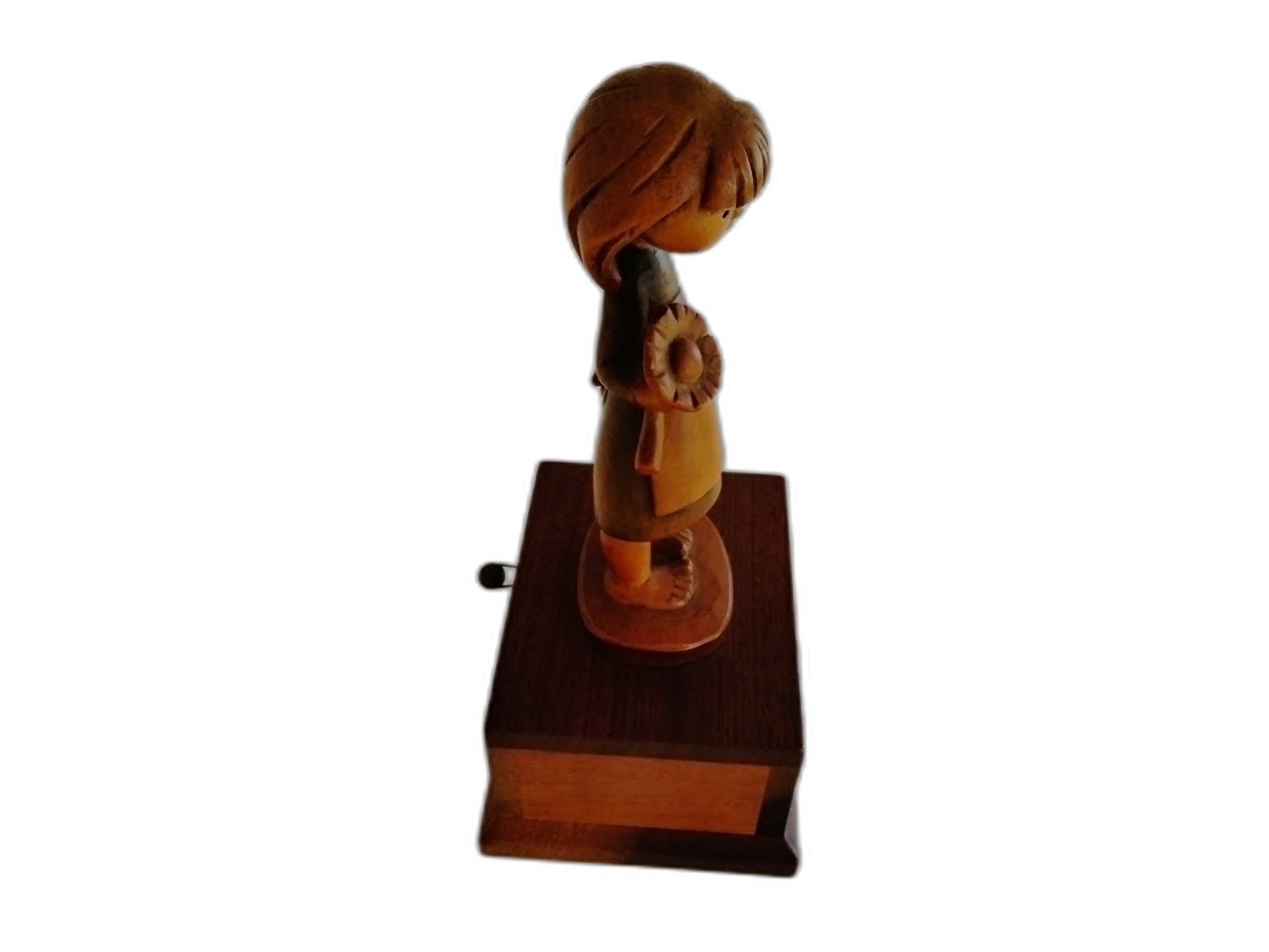 A-238 - Girl Holding Flower Music Box - Muted Colorway - Photo 2