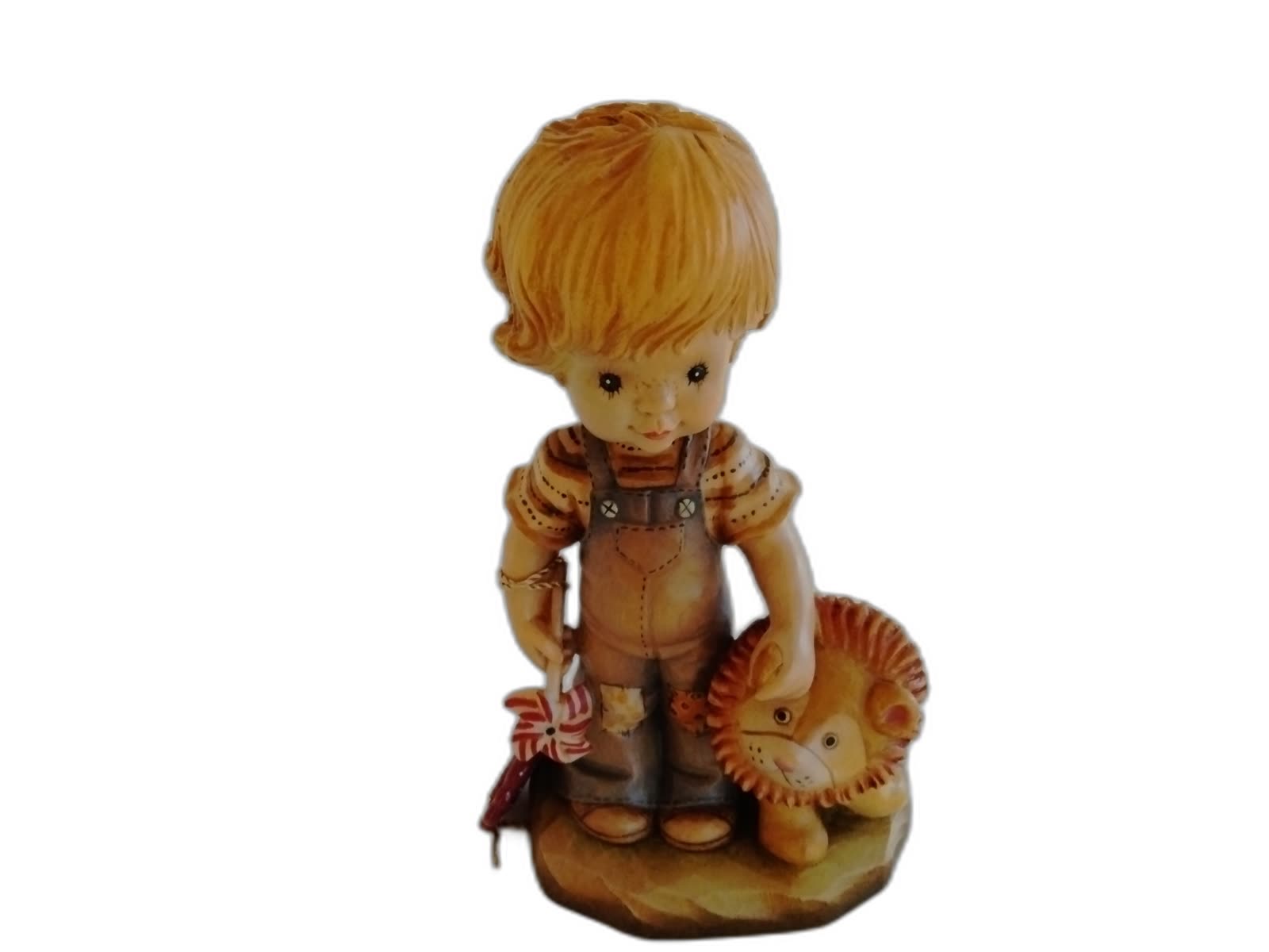 A-243 - Boy with Toy Lion and Pinwheel - Photo 1