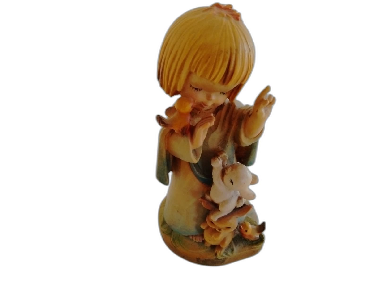 A-249 - Child with Rabbits and Bird - Photo 1