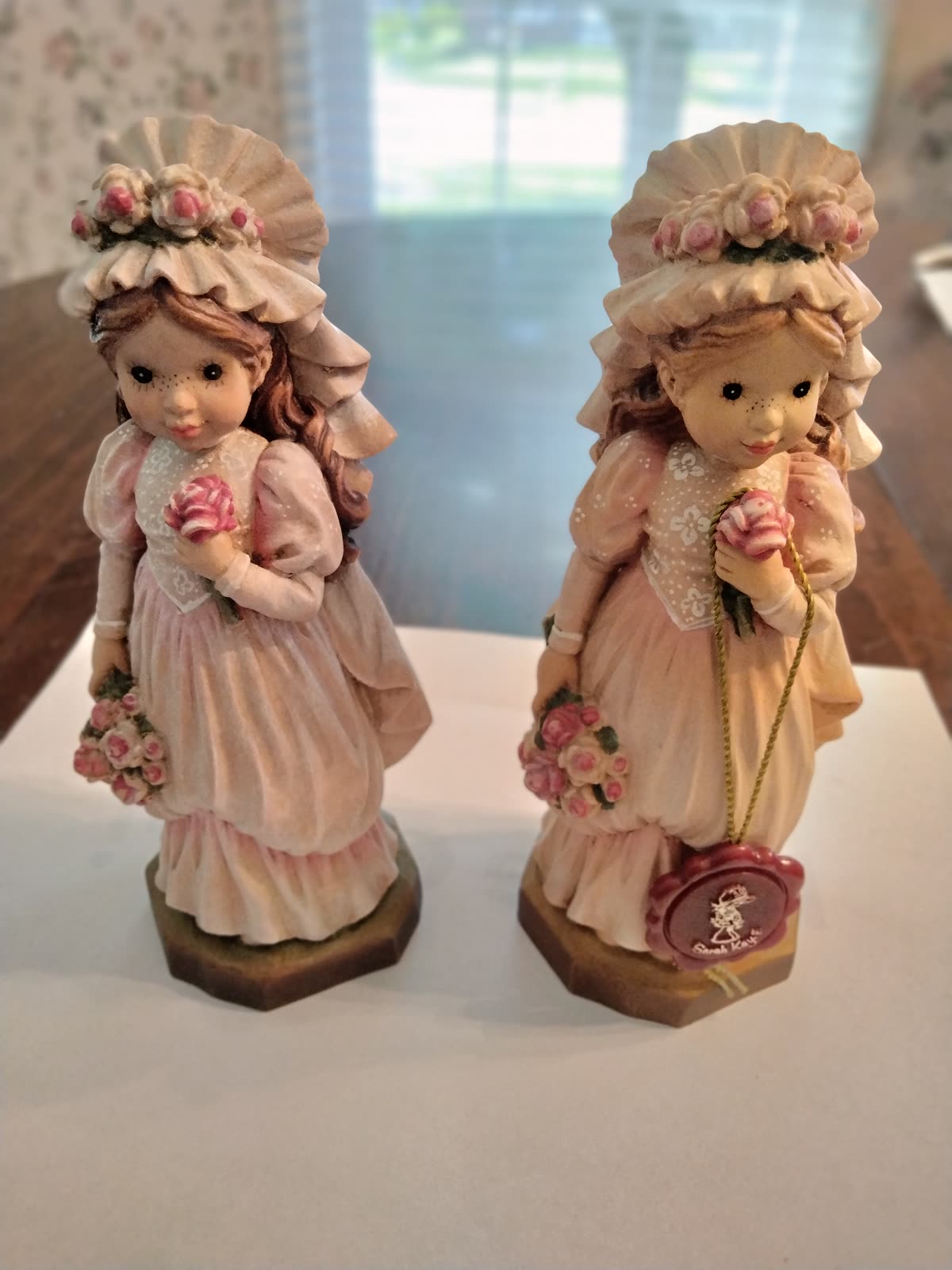 A-049 Girl w/ Bonnet & Roses image 1