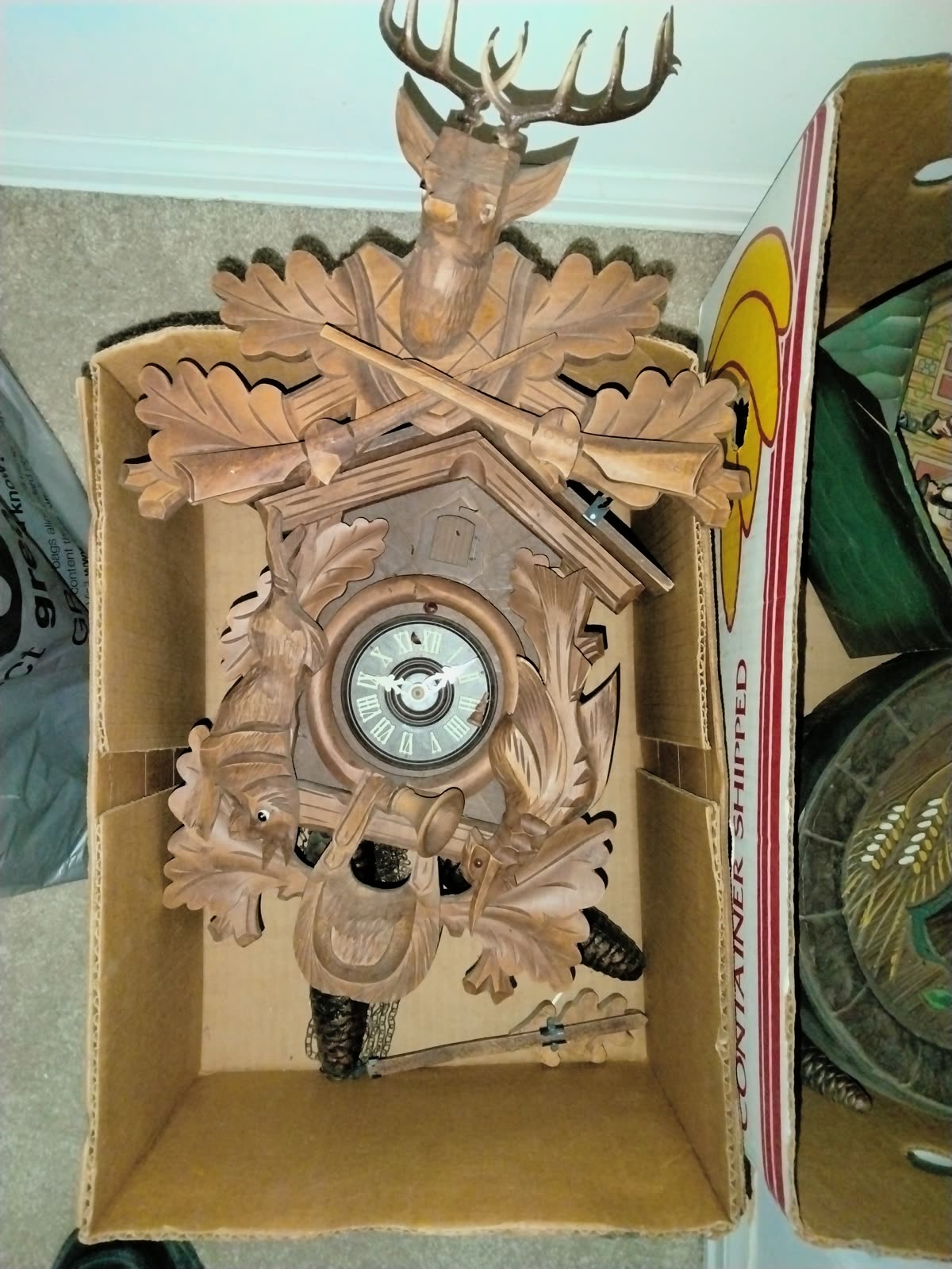 CL-002 Carved Deer Cuckoo Clock image 2