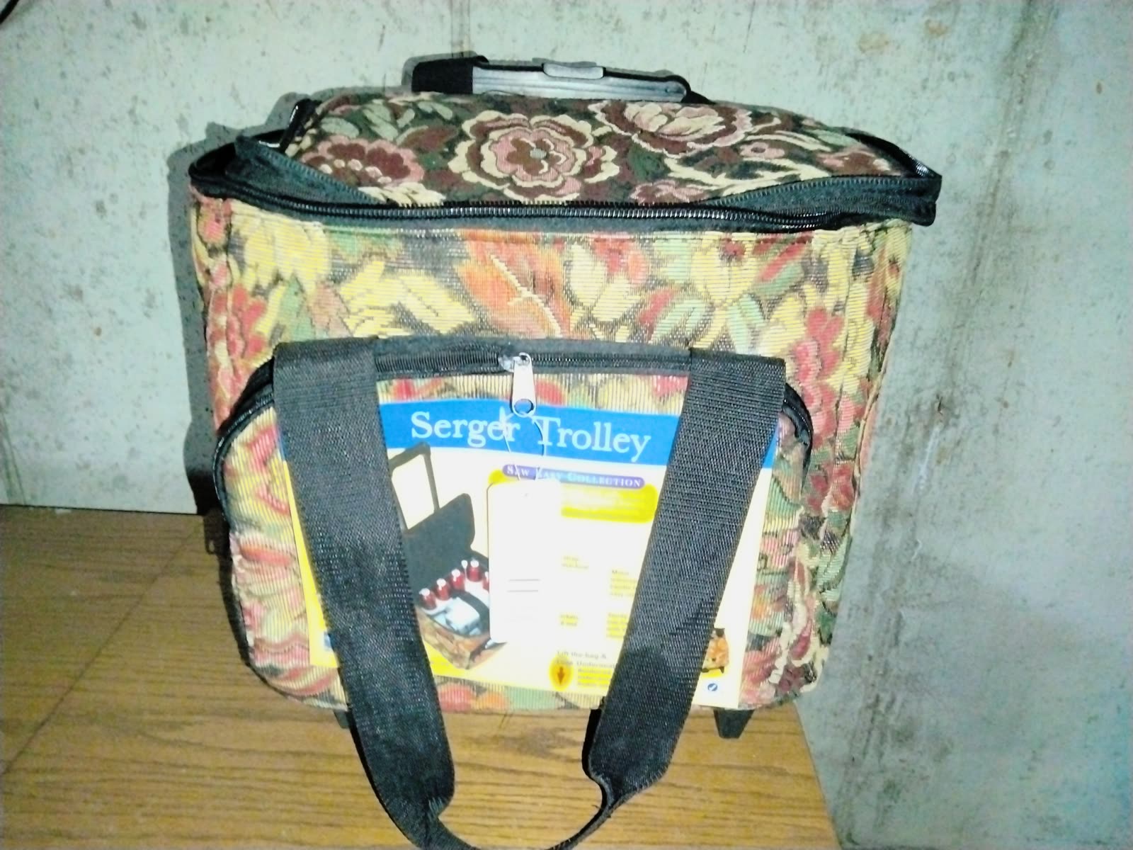 MS-019 Floral Rolling Serger Trolley image 1