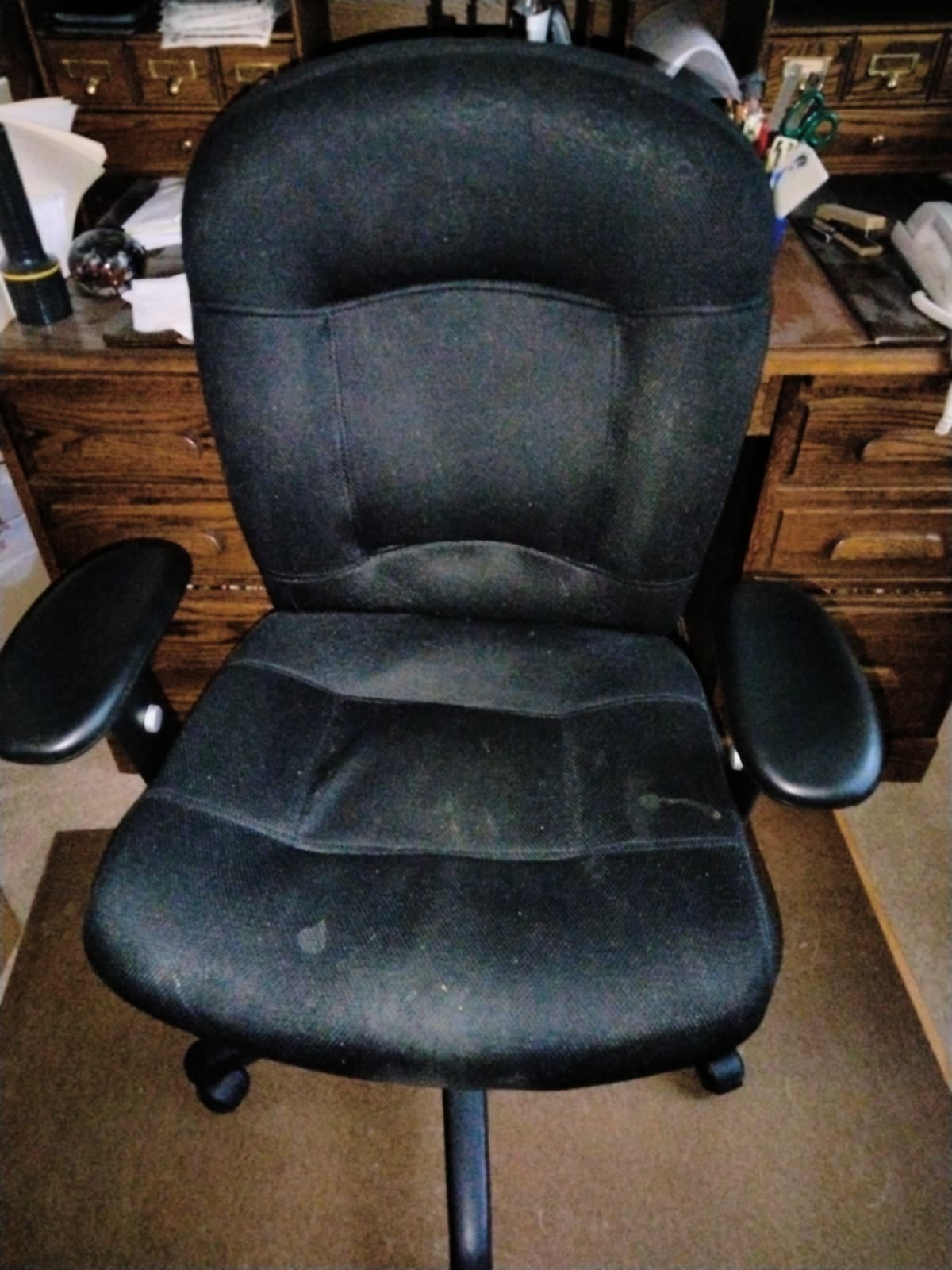 B4-005 Black Fabric Office Chair image 2